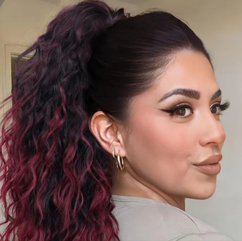 Stylish Burgundy Hair Extension for Women